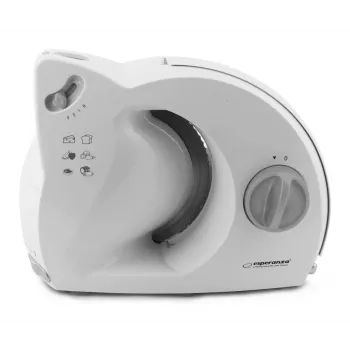 Affettatrice elettrica ESPERANZA EKM017W — 150 W, lama in acciaio inox 17 cm, spessore di taglio massimo 15 mm, colore acciaio inox, corpo in plastica