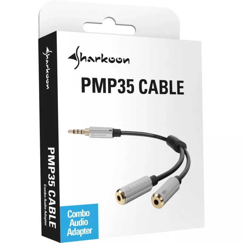 Sharkoon PMP35 - Adattatore audio - Mini connettore maschio a 4 poli (M)