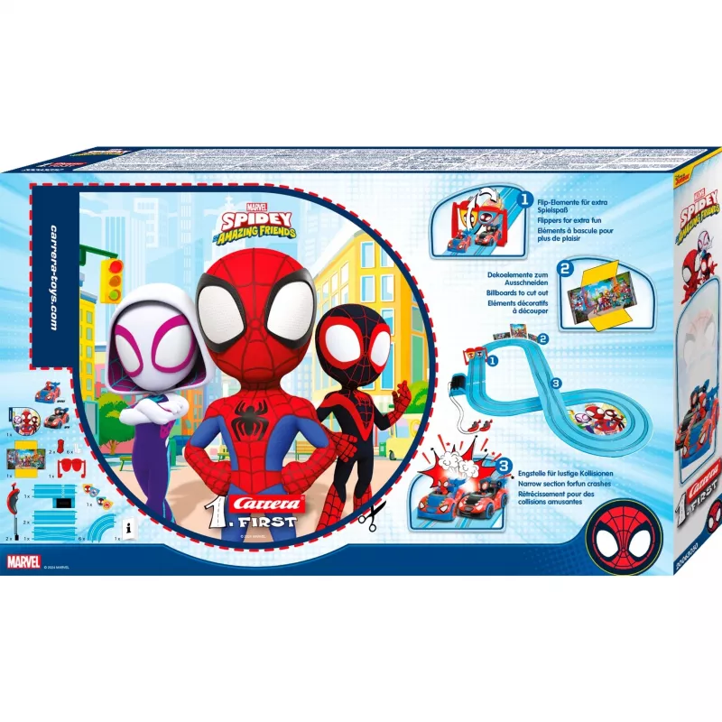 CARRERA set pista 1First Spidey Go! pista slot car 2,9 m di lunghezza