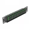 Patch panel fibra ottica DeLOCK 10 pollici 12 porte SC duplex verde 1U nero