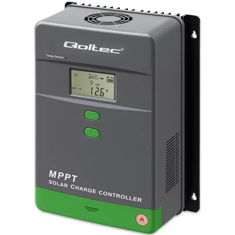 Regolatore di carica solare QOLTEC MPPT 50A 12V/24V con LCD, modello 53664