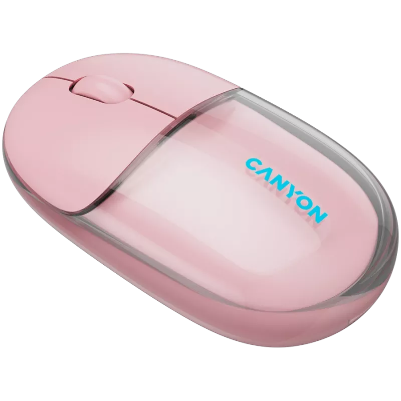 Mouse CANYON OnClick 24 BT/ wireless trasparente/rosa