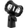 Supporto a morsetto Omnitronic schlank-01 nero — morsetto per microfono/accessori, design compatto e sottile