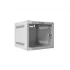 Lanberg WF10-2304-10S armadio rack a parete da 10 pollici, 4U, 280×310×247 mm, porta in vetro, carico 20 kg, grigio