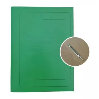Cartella portadocumenti A4 cartone Smiltainis con clip in metallo, con stampa verde