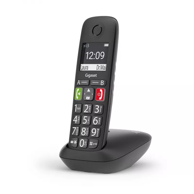 Gigaset E290 telefono cordless, nero