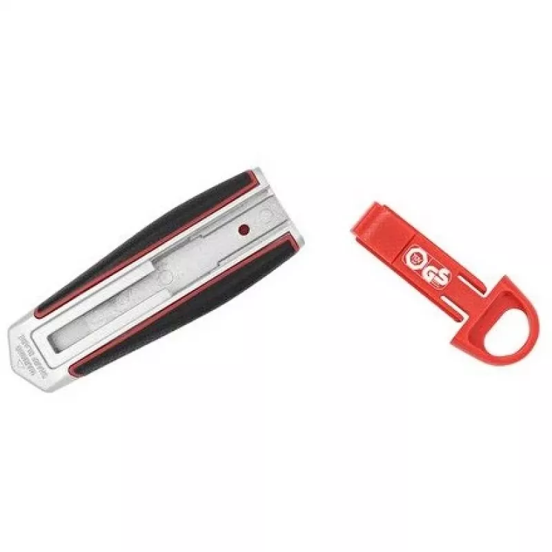 Taglierino WEDO 78 830 con lama a spezzare, impugnatura ergonomica, 1 pz., nero/rosso/argento