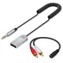 Adattatore ricevitore audio wireless QOLTEC HiFi BT6.0 2xRC – ricevitore audio Bluetooth per altoparlanti e autoradio