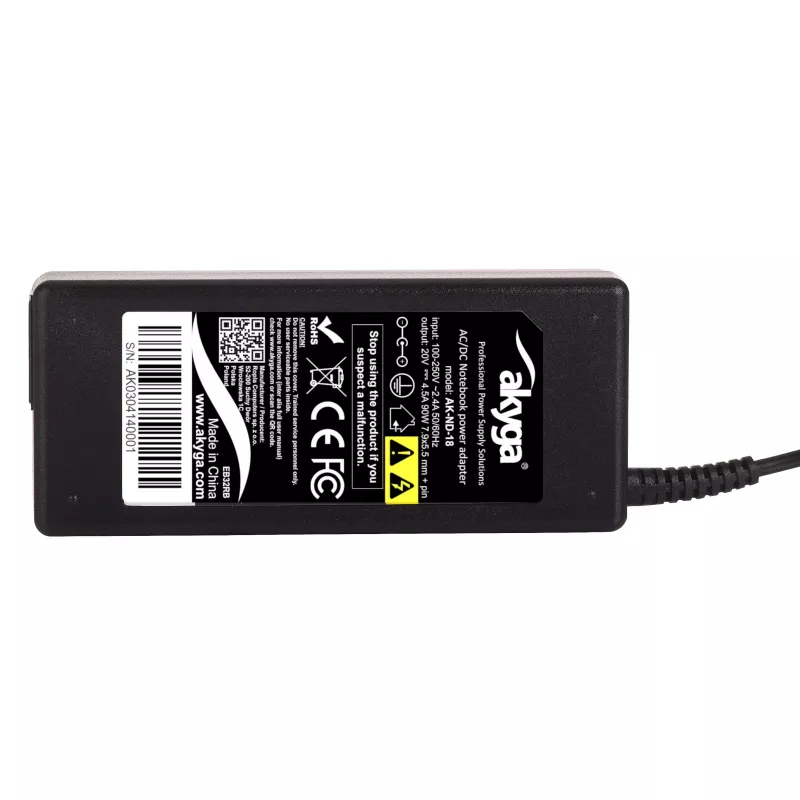 Alimentatore per notebook Akyga AK-ND-18 per Lenovo, 90 W, 20 V / 4,5 A, 7,9 x 5,5 mm con pin