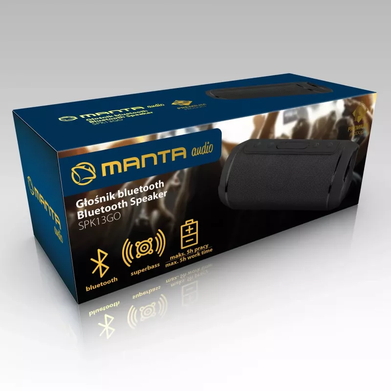 Altoparlante portatile Manta SPK13GO BT, nero