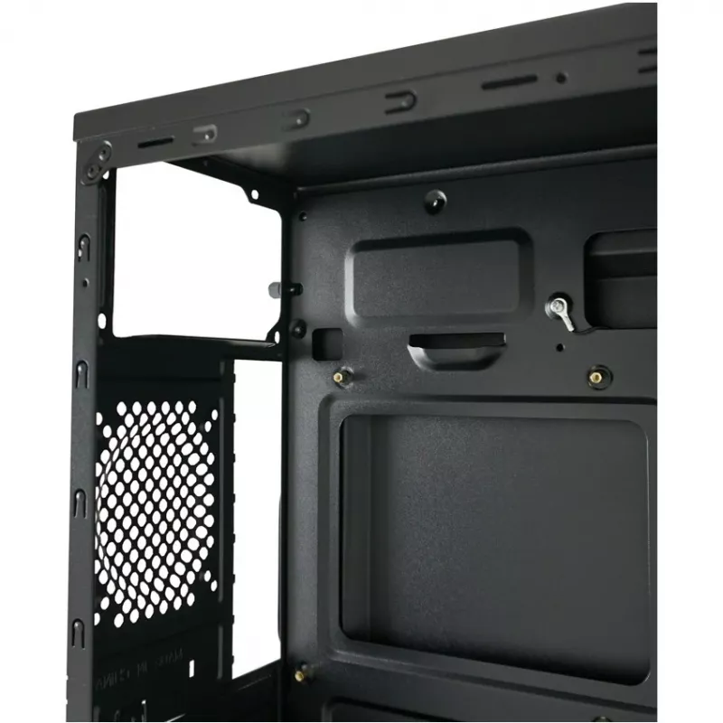 LC Power Classic 7040B - MDT - ATX - senza alimentatore - nero, alluminio spazzolato / nero - USB/audio