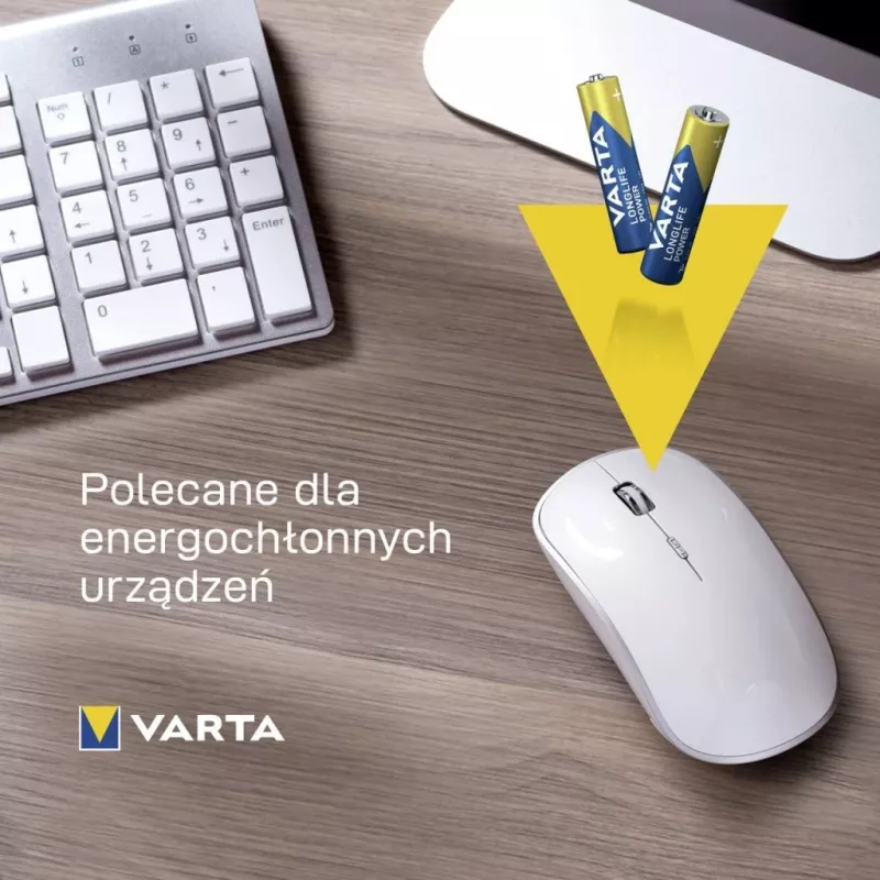 Confezione di batterie alcaline Varta AAA (R3) Longlife Power — 24 pezzi