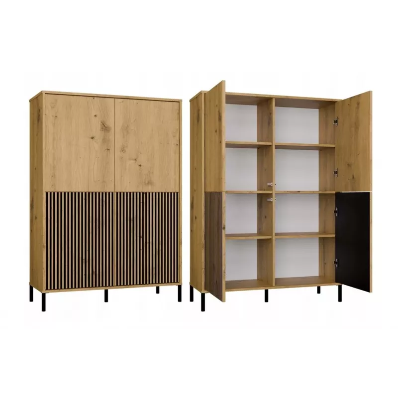 KAMARO 4DK stretto/GŁ rovere ARTISAN VETRINA