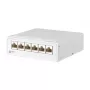 METZ CONNECT E-DAT - Patch panel - CAT 6a - RJ-45 X 6 - Bianco puro (130862-21C-E)