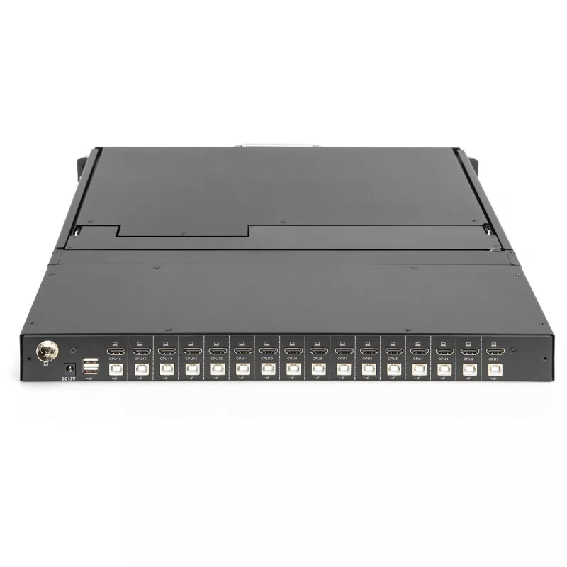 Console KVM Digitus 17 pollici HD LCD 16 porte HDMI tastiera tedesca