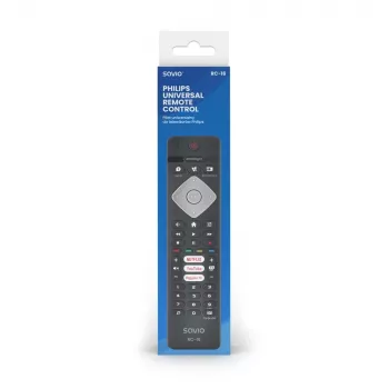 Telecomando IR SAVIO RC-16 per sintonizzatore TV / set-top box, 20 dispositivi, portata 10 m, nero