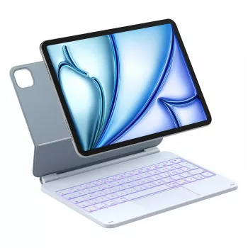 Custodia folio con tastiera Bluetooth Inateck KB09119 per iPad Air/Pro 11 pollici (27,9 cm), batteria 500 mAh, blu