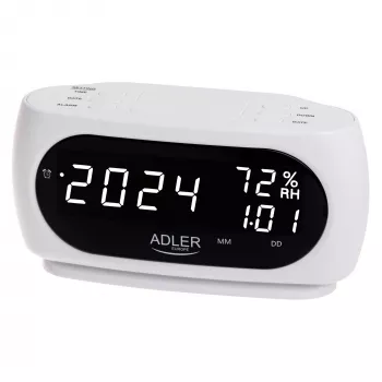 Adler AD 1186W sveglia sveglia digitale nero, bianco