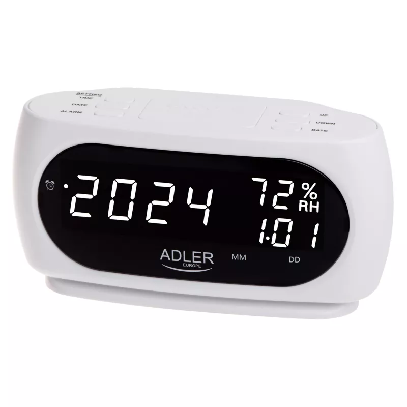 Adler AD 1186W sveglia digitale nero, bianco