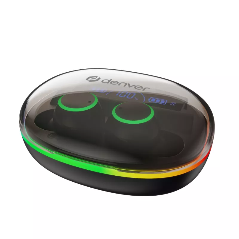 Denver TWE-55B Auricolari True Wireless Bluetooth, nero