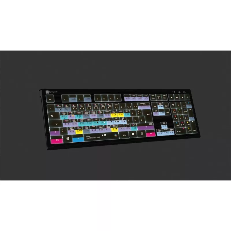 Logickeyboard ASTRA 2 DaVinci Resolve tastiera LKB-RESB-A2PC-DE, USB, QWERTZ tedesco (DE), PC, nera