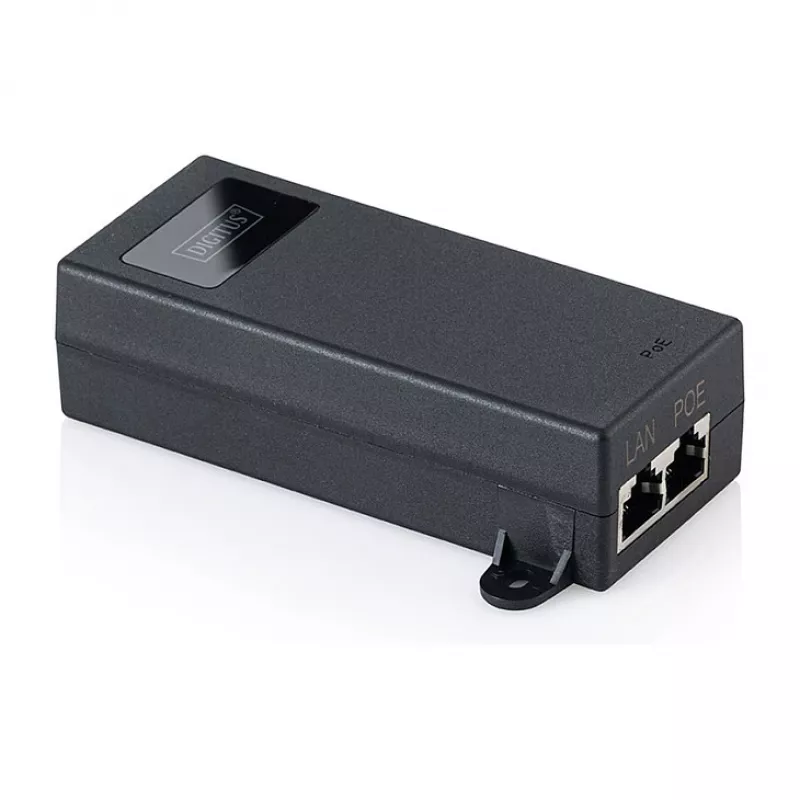 Injector PoE++ DIGITUS DN-95104-1 — Gigabit Ethernet 802.3bt, 60 W, 55 V, 100 m, nero