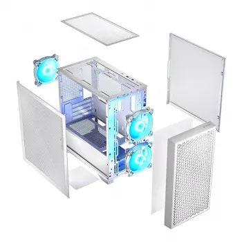 Logic DART PRO ARGB MINI USB-C case PC bianco