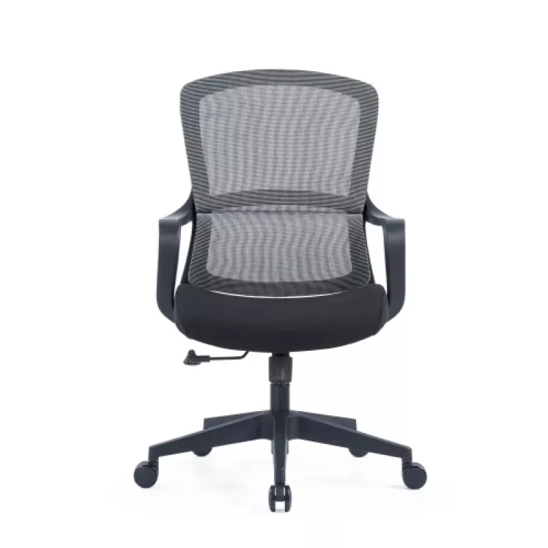 Sedia da ufficio ergonomica Up Up Darwin nero, tessuto nero + rete grigia