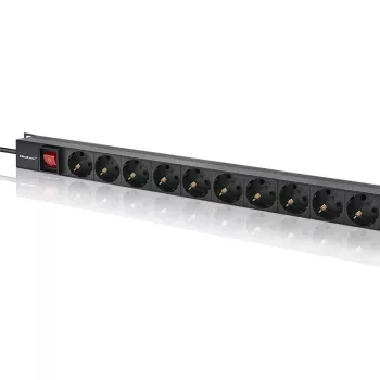 Qoltec PDU in alluminio per RACK | 16A | 16 x Schuko | verticale | 1,8 m