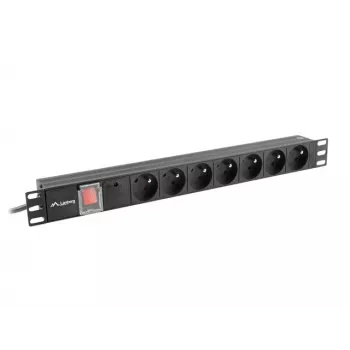 Ciabatta rack PDU LANBERG (1U, 16A, 7X 230V, 2M)