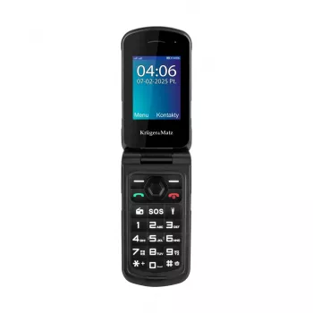 Telefono flip Kruger & Matz Iron 5 Flip KM0466 — Dual-SIM, display 2,4 pollici, IP68/IP69K, 1200 mAh