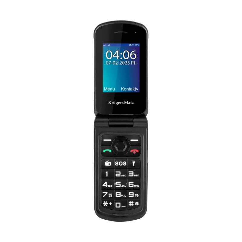 Telefono flip Kruger & Matz Iron 5 Flip KM0466 — Dual-SIM, display 2,4 pollici, IP68/IP69K, 1200 mAh