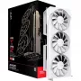 Scheda grafica XFX Radeon RX 9070 XT — 16 GB GDDR6, 256-bit, PCIe x16, 2400 MHz, 3 ventole bianca, 325×65 mm