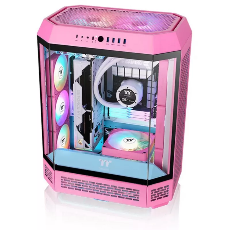 Ventole THERMALTAKE CT140 EX Reverse ARGB Sync 140 mm, 500–1800 RPM, rosa, 3 pezzi