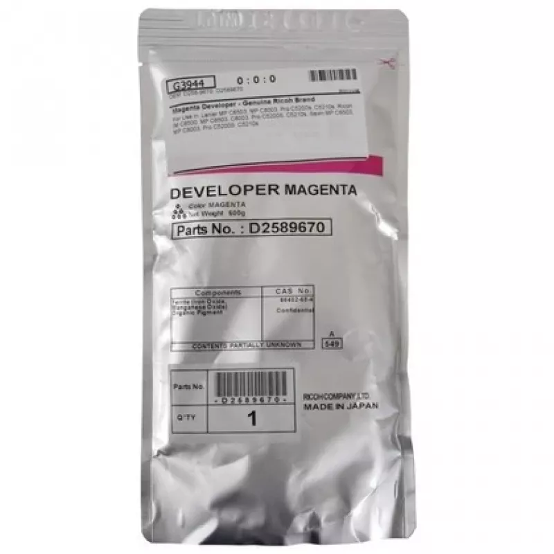 Ricoh D2589670 (D258-9670) sviluppatore, magenta