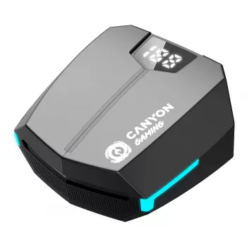 Canyon GTWS-2 Cuffie Wireless Ear-Hook Gaming USB Type-C Bluetooth Dock di ricarica Nero (CND-GTWS2B)