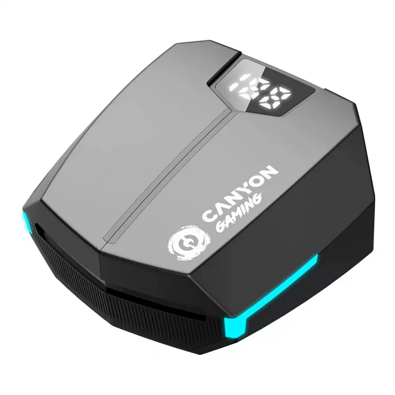 Canyon GTWS-2 Cuffie Wireless Ear-Hook Gaming USB Type-C Bluetooth Dock di ricarica Nero (CND-GTWS2B)