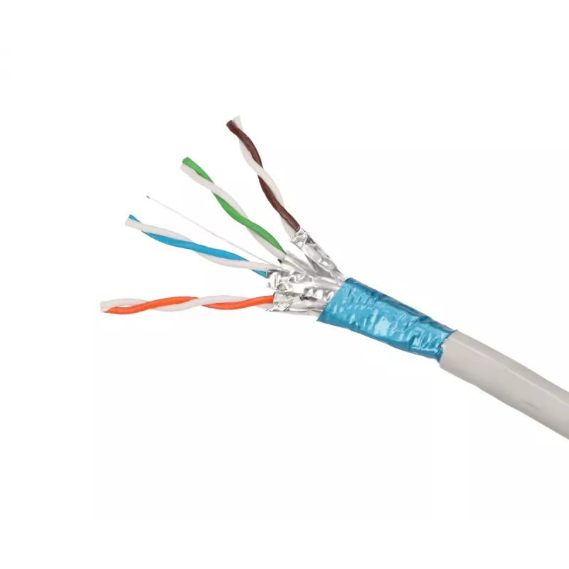 Cavo di rete Extralink Twisted-Pair CAT6A FTP (F/FTP) V2 indoor 500M grigio