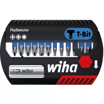 WIHA 41824 - set di bit FlipSelector, 13 pezzi misti, 25 mm, bit T (41824)