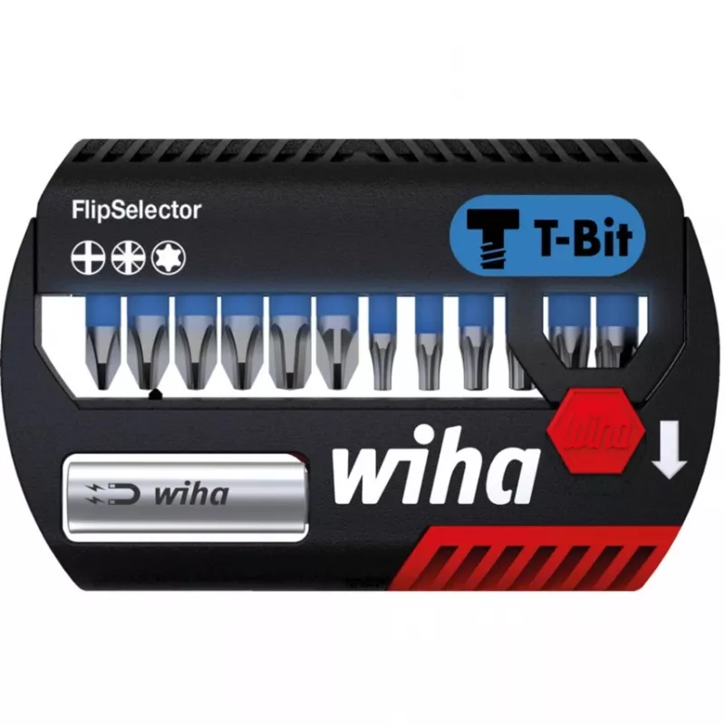 WIHA 41824 - set di bit FlipSelector, 13 pezzi misti, 25 mm, bit T (41824)
