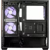 Cooler Master Elite 690 case PC, Midi-Tower, ATX, Tempered Glass - 4x ventole ARGB, legno, nero