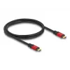 Cavo USB DeLOCK Type-C maschio su maschio 10 Gbps PD 3.0 100 W 1 m rosso metallo