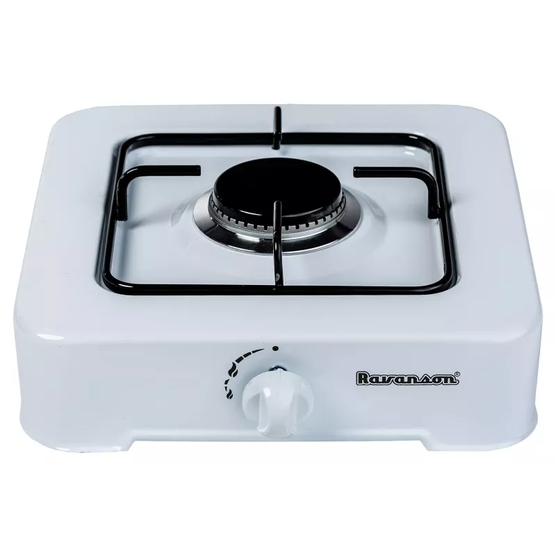 Fornello a gas Ravanson K-01T (bianco; 1 zona)