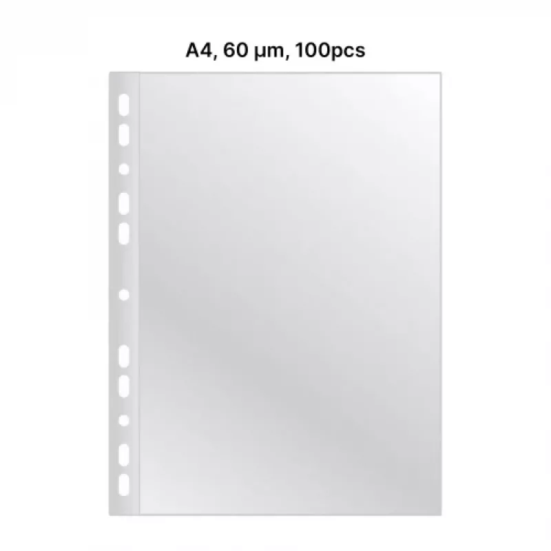 AD Class busta forata cristallina A4 60 µm, sacchetto 100 pezzi