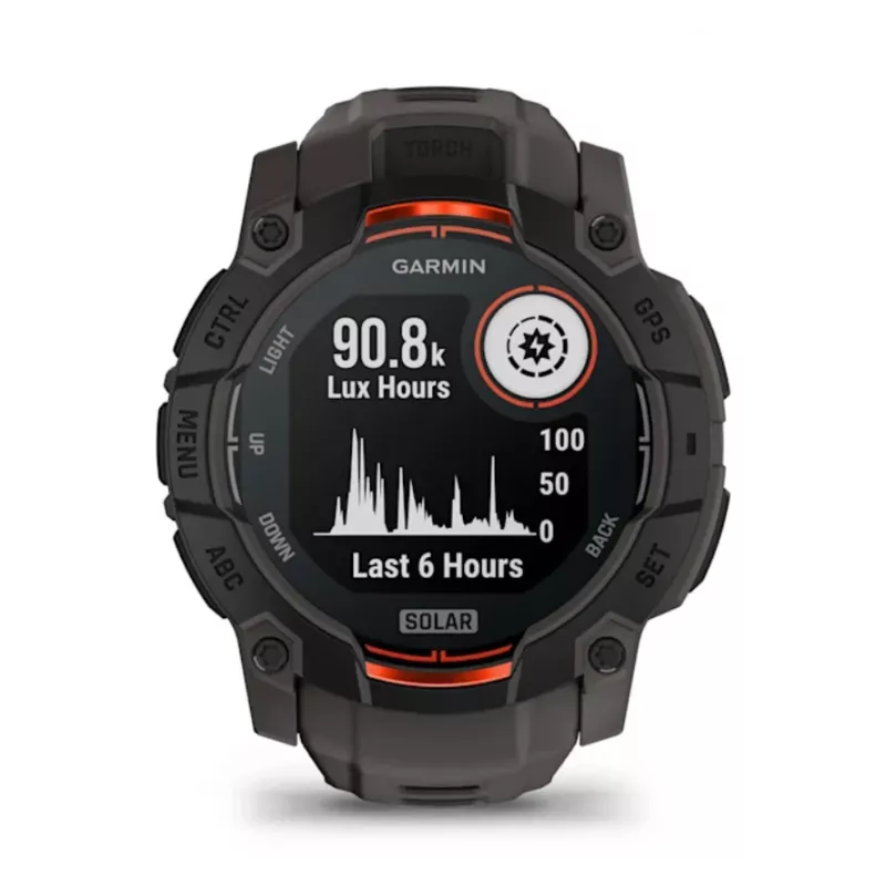 Garmin Instinct 3 Solar Smartwatch GPS 1,3 pollici MIP 176x176 Touchscreen Nero