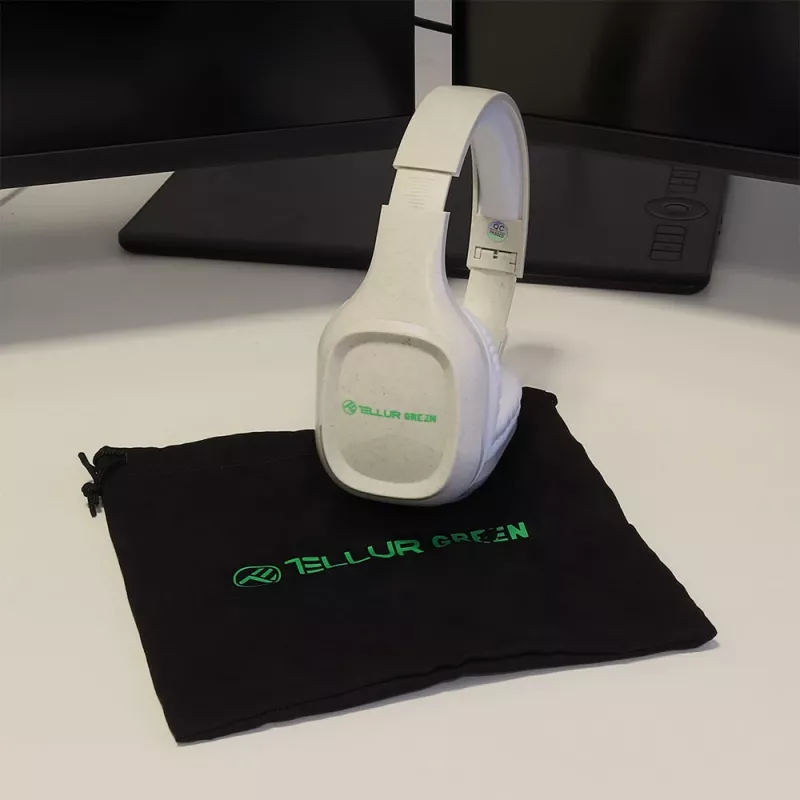 Cuffie Tellur verdi Bluetooth over-ear Pulse pieghevoli Cream TLL511441