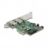 Scheda DeLOCK PCI Express x1 con 2 x USB 3.2 Gen 1 Type-A + 1 x header interno a 19 pin