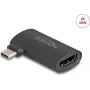 Adattatore DELOCK USB Type-C (maschio) a HDMI (femmina) DP Alt Mode 4K angolare