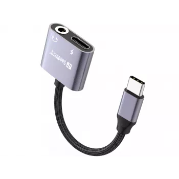 Adattatore audio USB-C SANDBERG PD65W 136-67 con USB-C PD passthrough