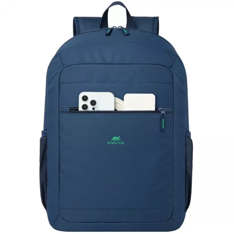 Zaino city Rivacase Gremio blu poliestere rPET 305x150x460mm